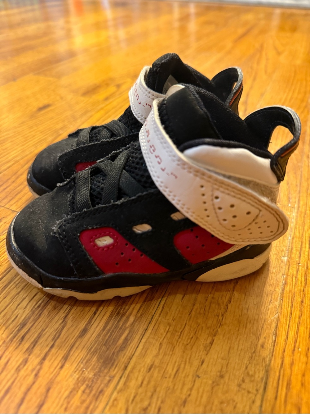 Kids Black and Red Jordans